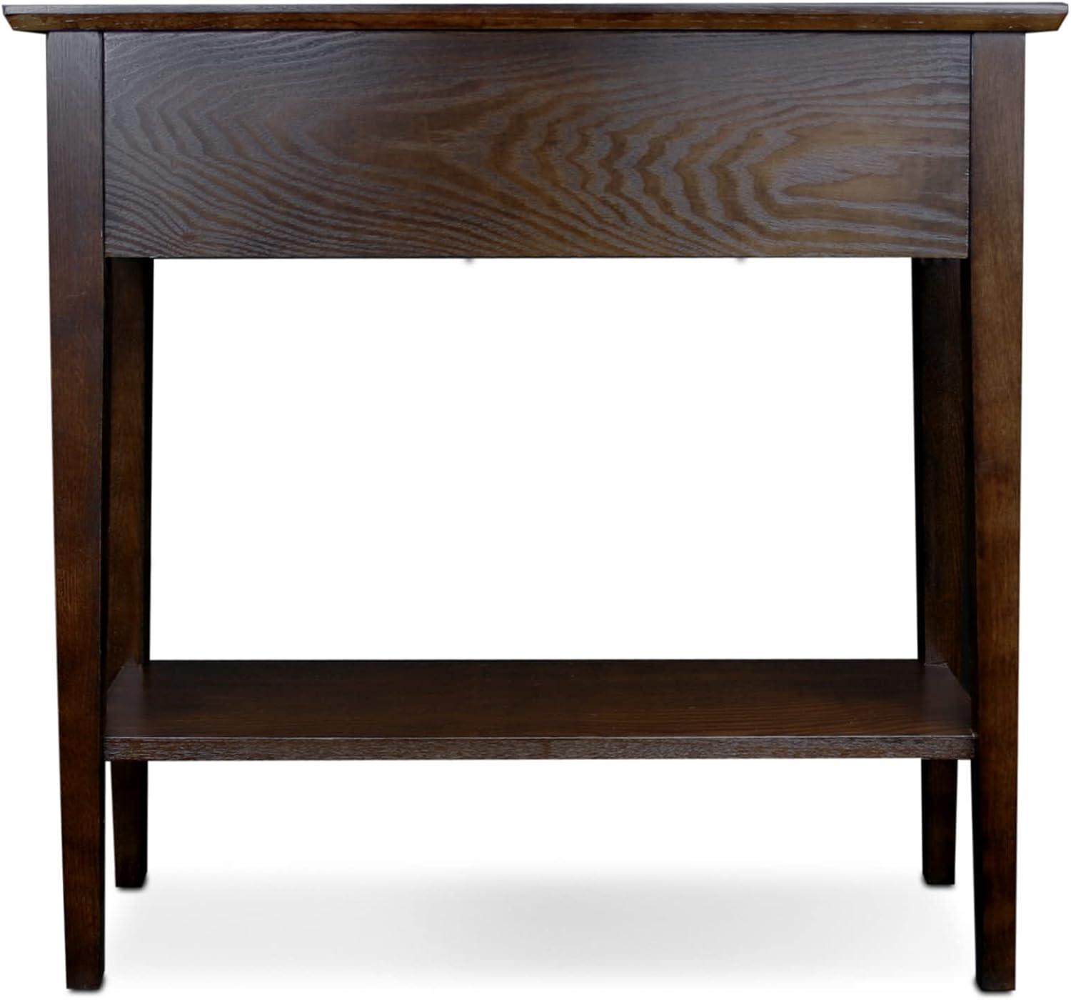 image:imageLeick Home 24032 Beckett One Drawer Hall Stand with Shelf for Living Room Hallway Entryway AnthracitePewterChocolate Oak