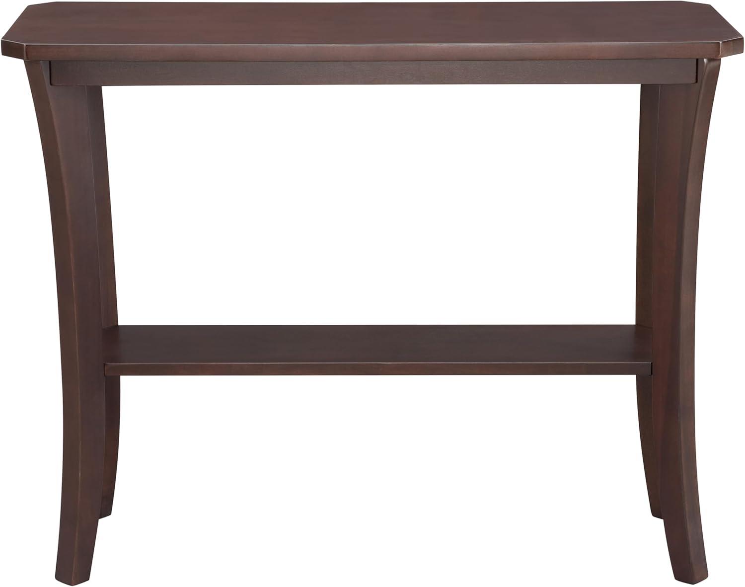 image:imageLeick Home 24032 Beckett One Drawer Hall Stand with Shelf for Living Room Hallway Entryway AnthracitePewterChocolate Oak