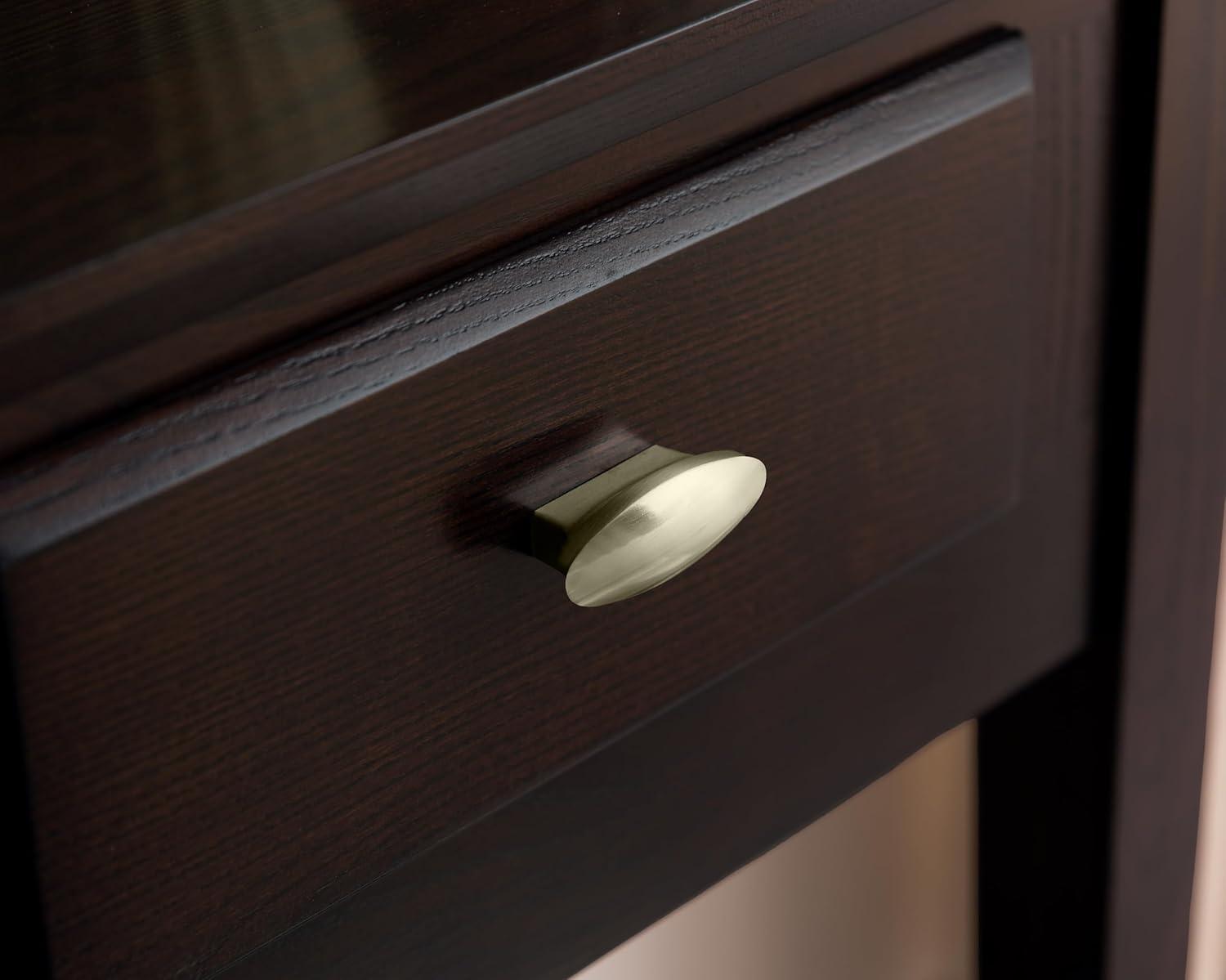 image:imageLeick Home 24032 Beckett One Drawer Hall Stand with Shelf for Living Room Hallway Entryway AnthracitePewterChocolate Oak
