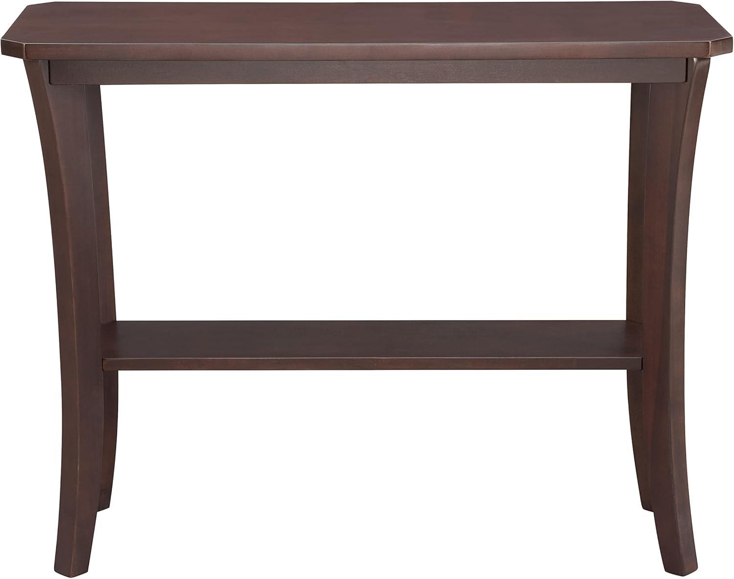 image:imageLeick Home 24032 Beckett One Drawer Hall Stand with Shelf for Living Room Hallway Entryway AnthracitePewterChocolate Oak