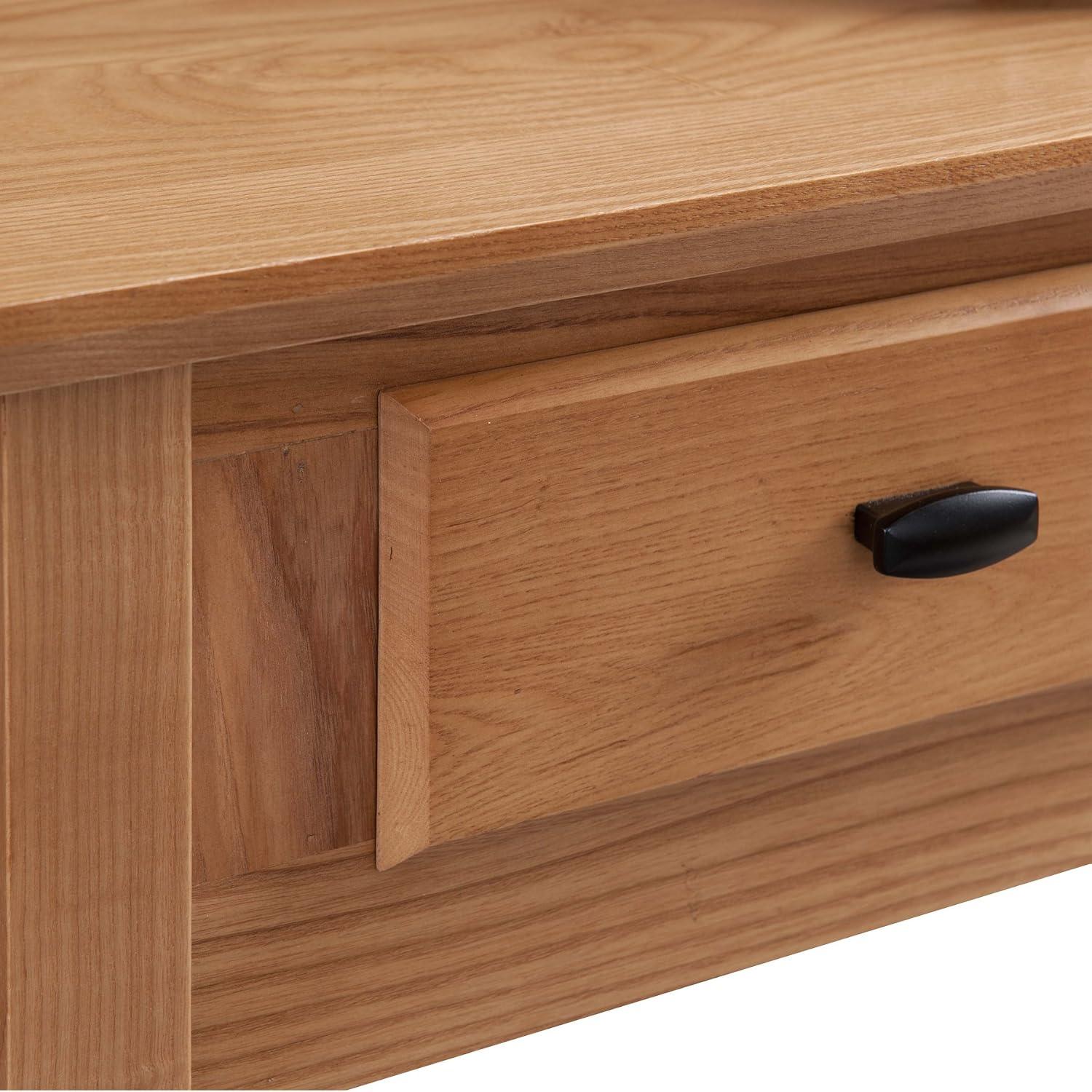 image:imageLeick Home 24032 Beckett One Drawer Hall Stand with Shelf for Living Room Hallway Entryway AnthracitePewterDesert Sands