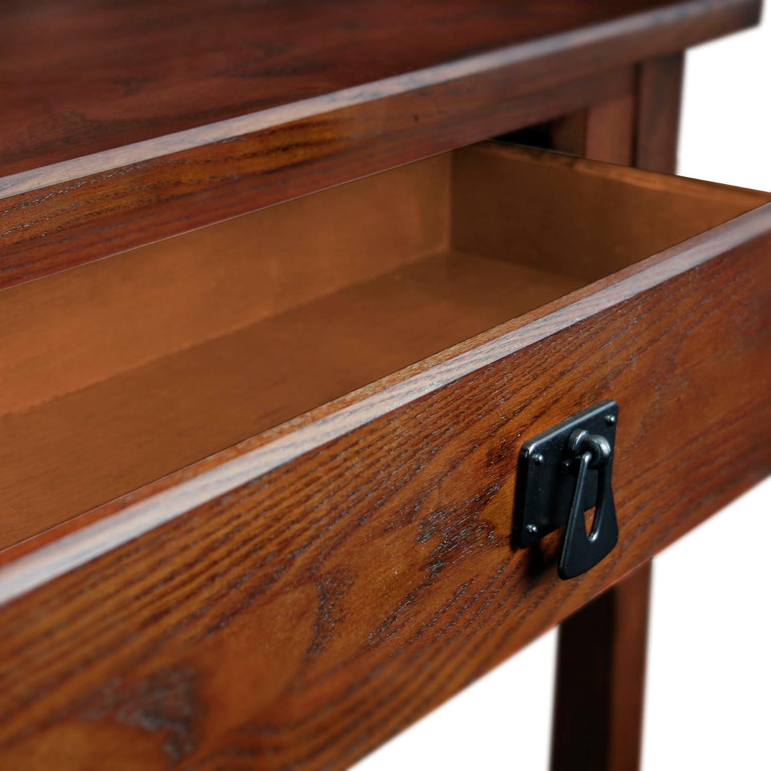 image:imageLeick Home 24032 Beckett One Drawer Hall Stand with Shelf for Living Room Hallway Entryway AnthracitePewterRusset