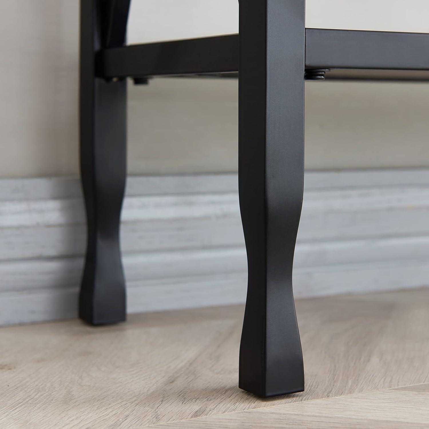 image:imageLeick Home 24032 Beckett One Drawer Hall Stand with Shelf for Living Room Hallway Entryway AnthracitePewterSmoke Gray Matte Black