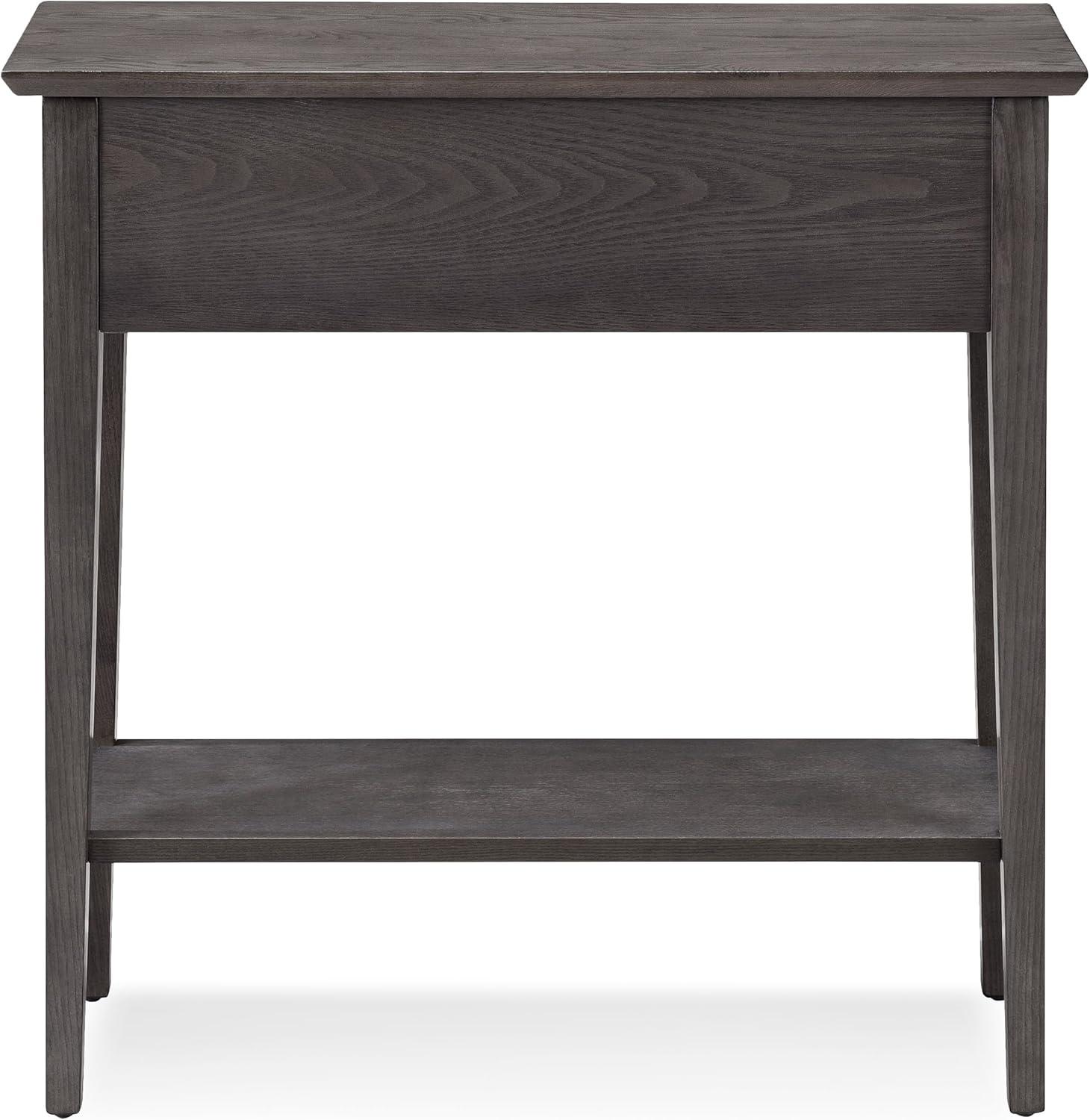 image:imageLeick Home 24032 Beckett One Drawer Hall Stand with Shelf for Living Room Hallway Entryway AnthracitePewterSmoke Gray Matte Black