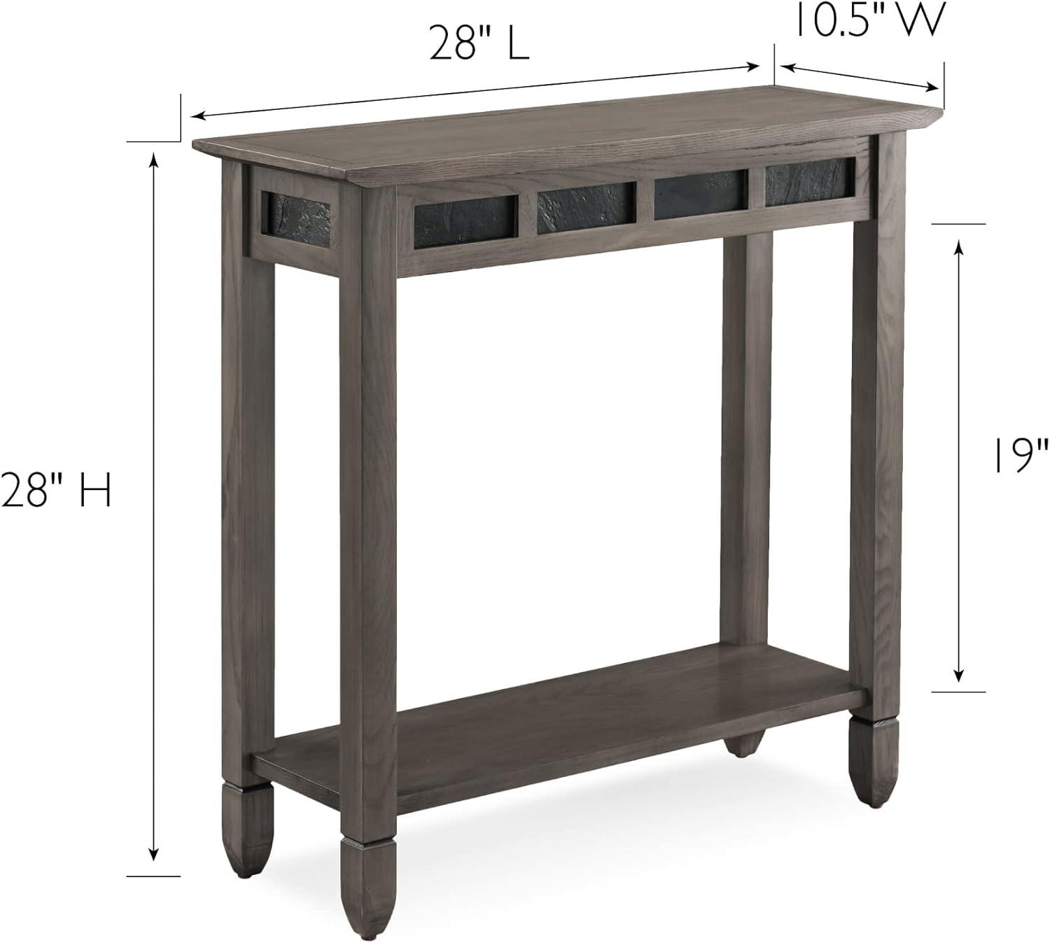 image:imageLeick Home 24032 Beckett One Drawer Hall Stand with Shelf for Living Room Hallway Entryway AnthracitePewterSmoke Gray