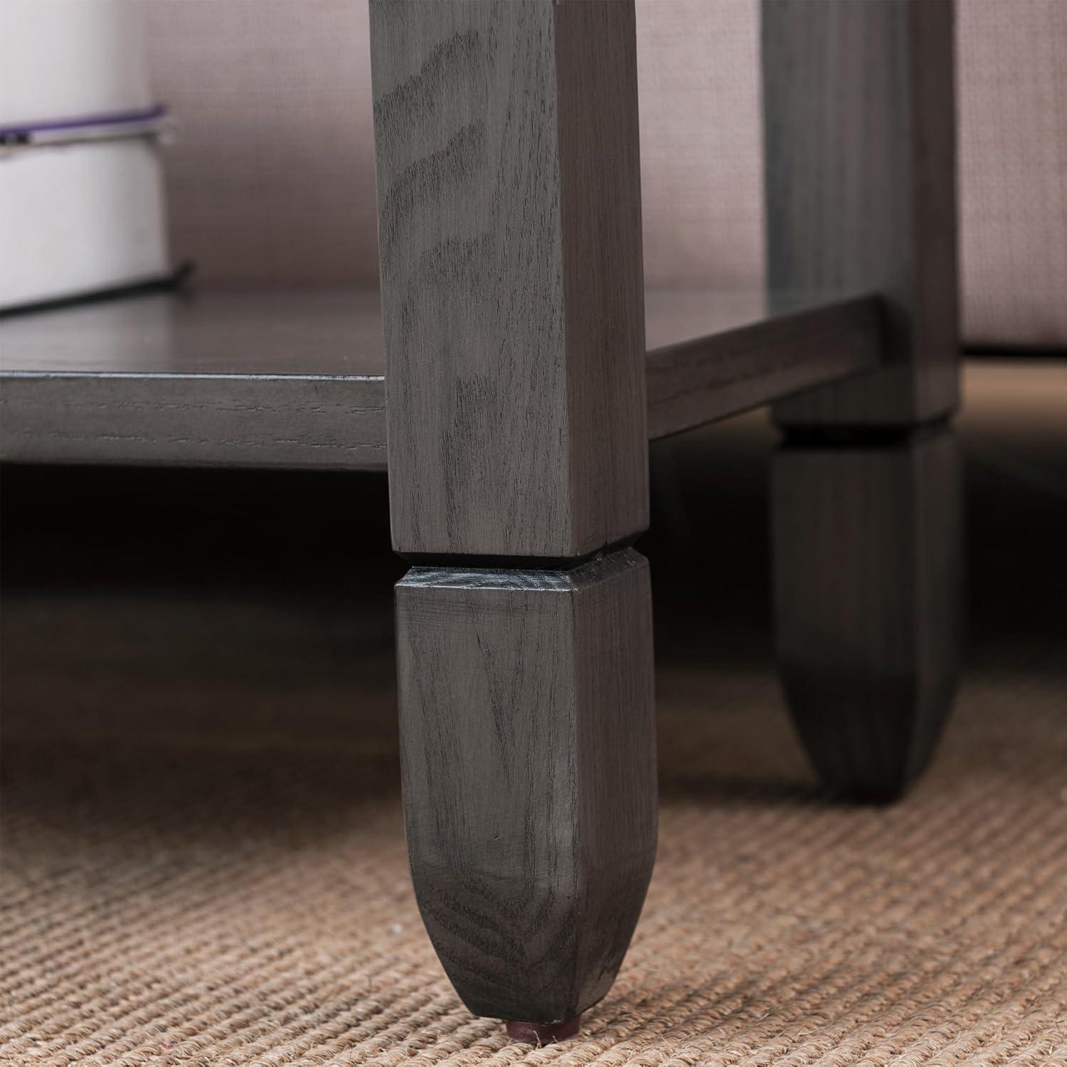image:imageLeick Home 24032 Beckett One Drawer Hall Stand with Shelf for Living Room Hallway Entryway AnthracitePewterSmoke Gray
