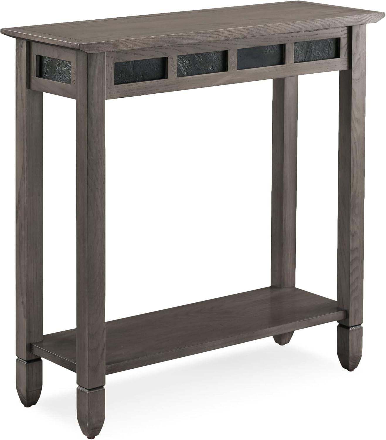 image:imageLeick Home 24032 Beckett One Drawer Hall Stand with Shelf for Living Room Hallway Entryway AnthracitePewterSmoke Gray