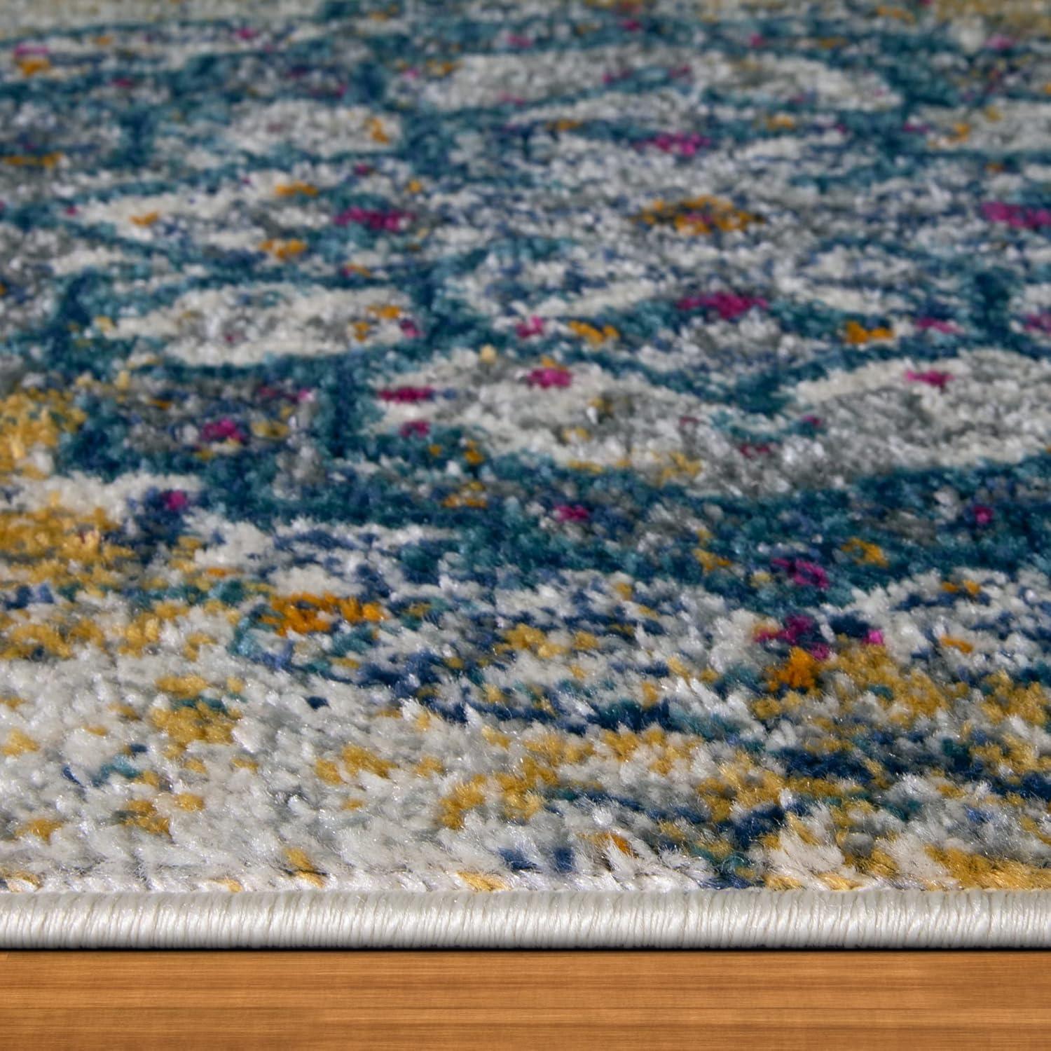 image:imageLeick Home 594358 Vienne Vintage Turkish Medallion Ivory and Navy Living Room Bedroom Area Rug 19 x 29NavyGold