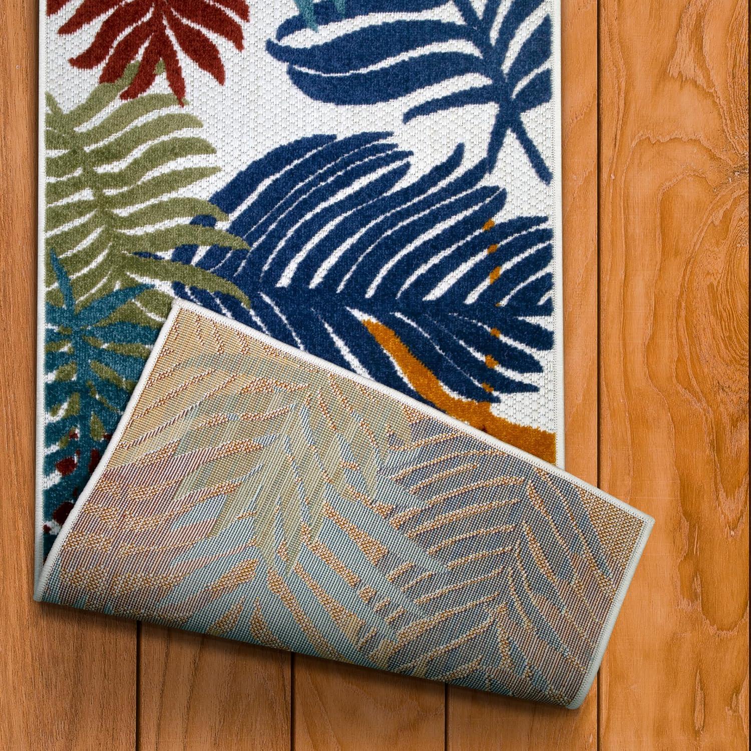image:imageLeick Home 595165 Talipot Runner Palm Indoor Outdoor Area Rug Runner 2x8