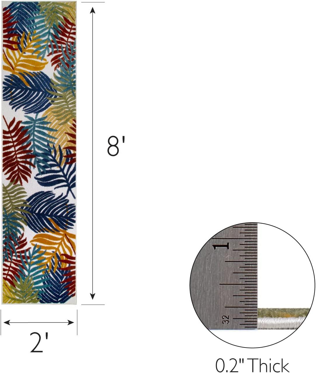 image:imageLeick Home 595165 Talipot Runner Palm Indoor Outdoor Area Rug Runner 2x8