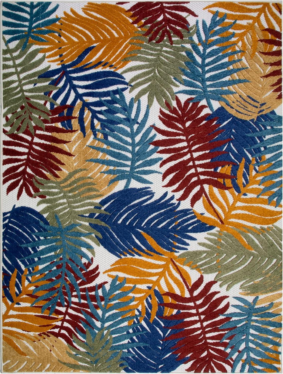image:imageLeick Home 595215 Talipot Palm Indoor Outdoor Area Rug Rectangle 67x96