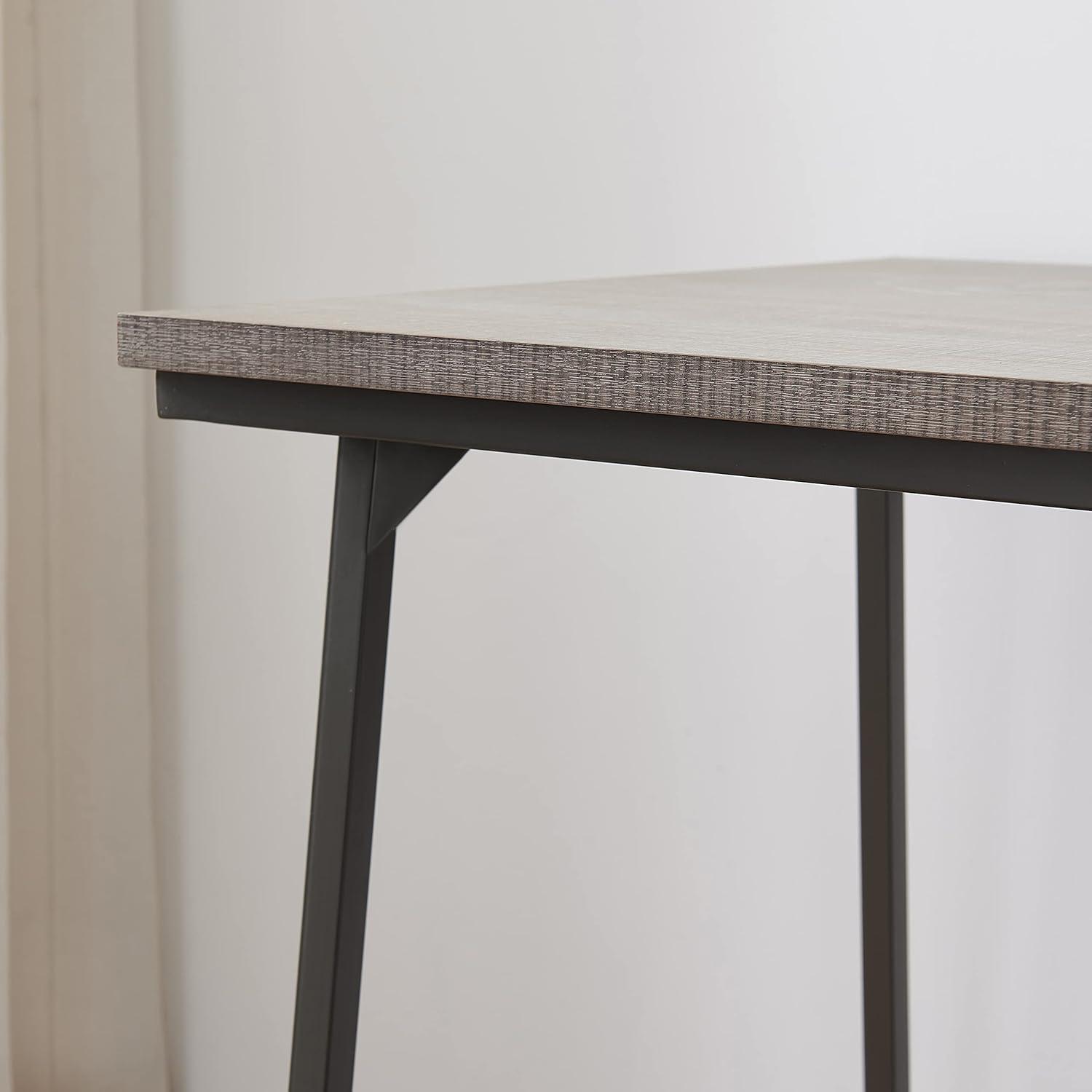 image:imageLeick Home 70003ROBLK Reversible Stepped Tier Shelf Desk Roughsawn OakGunmetal GrayRoughsawn OakGunmetal Gray