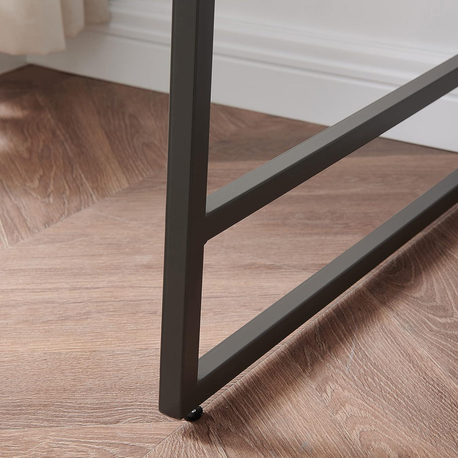 image:imageLeick Home 70003ROBLK Reversible Stepped Tier Shelf Desk Roughsawn OakGunmetal GrayRoughsawn OakGunmetal Gray