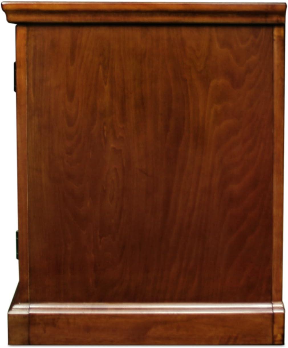 image:imageLeick Home 87350 Three Door TV Stand with Cabinet Storage for 55 TVs Westwood Brown CherryBrown Cherry Black