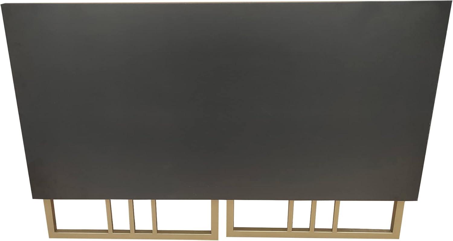 image:imageLeick Home Collapsible Slatted Mission Writing Computer Desk Space Saving for Bedroom Home Office Small Spaces Fully Assembled BlackGold 70001BLKGD