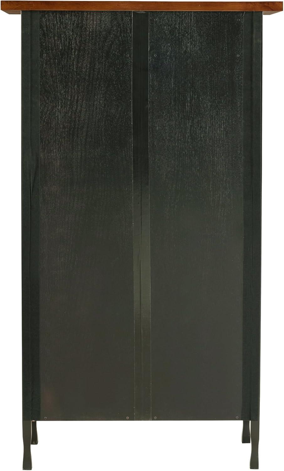 image:imageLeick Home Mission Impeccable Bookshelf Solid Wood 2 Drawers 2 Shelves Slatted Sides Blackened Hardware Easy Assembly Russet Brown 12 in D x 34 in W x 30 in H Item 8261Mission Oak Matte Black