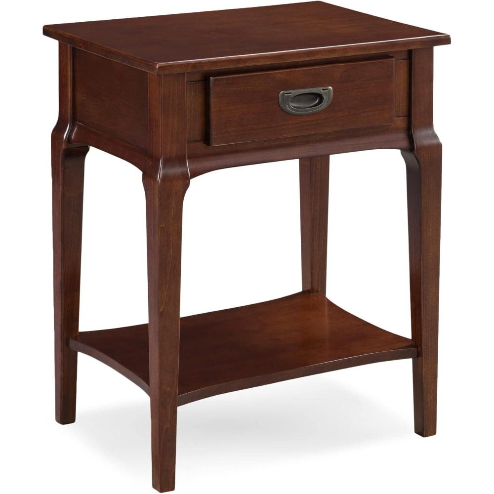 image:imageLeick Home 22022 Stratus One Drawer Nightstand with Shelf Heartwood Cherry