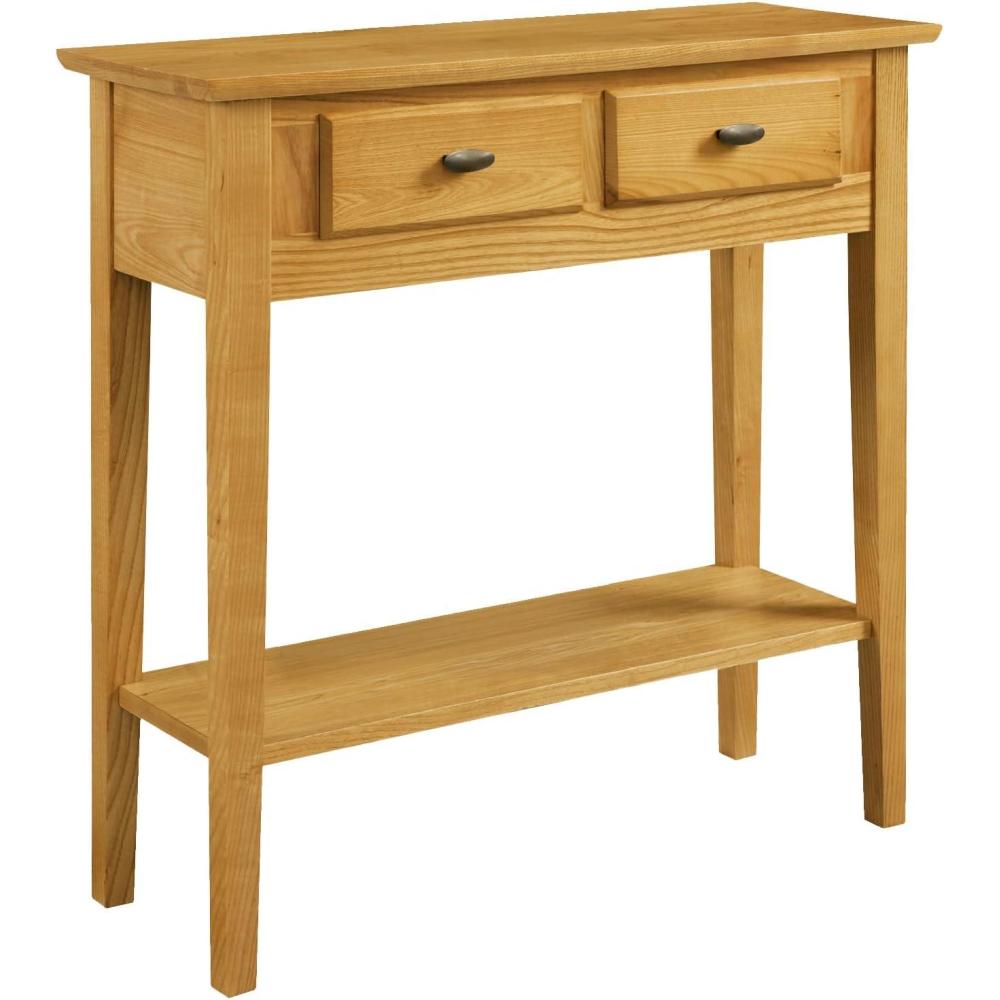 image:imageLeick Home 24032 Beckett One Drawer Hall Stand with Shelf for Living Room Hallway Entryway AnthracitePewterDesert Sands