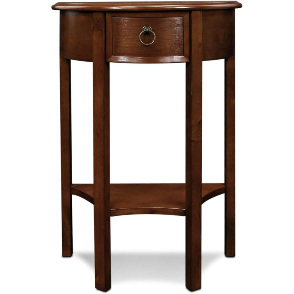image:imageLeick Home 24032 Beckett One Drawer Hall Stand with Shelf for Living Room Hallway Entryway AnthracitePewterPecan