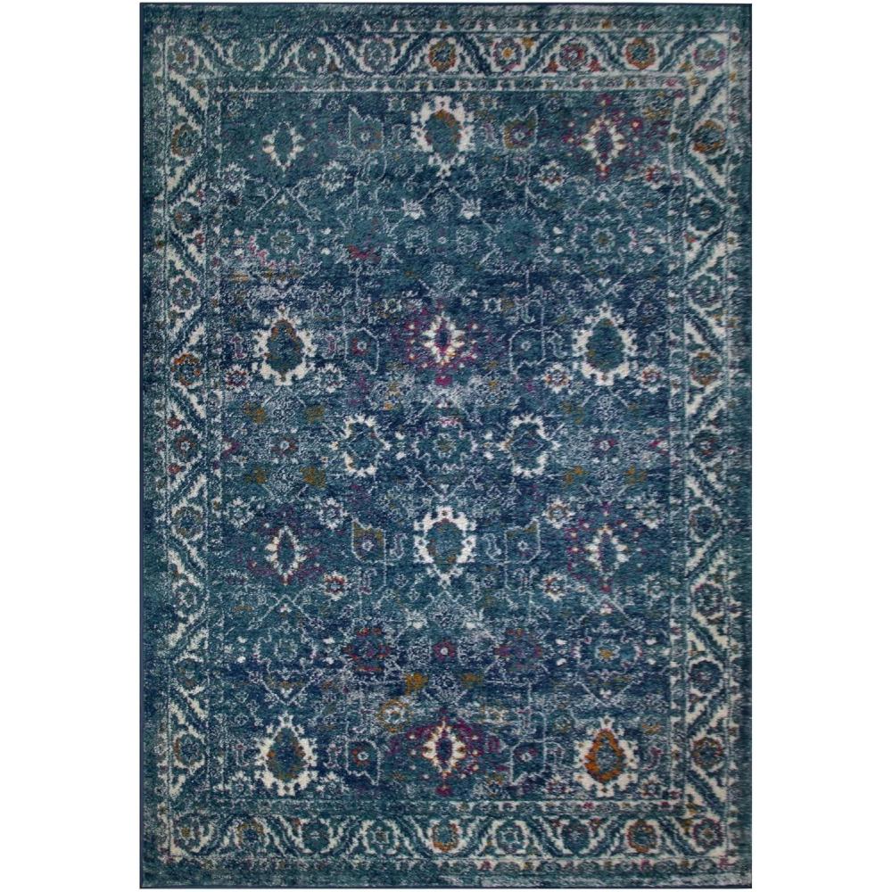 image:imageLeick Home 596346 Laraline Vintage Turkish Medallion Collage Faded Turquoise Living Room Bedroom Area Rug Rectangle 710 x 10