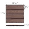 Design House Straight Edge Trim for Square Deck Tiles, Covers 6 Square Feet, Ebony, 4-Pack(Brown)