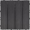 Design House Straight Edge Trim for Square Deck Tiles, Covers 6 Square Feet, Ebony, 4-Pack(Ebony)