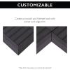 Design House Straight Edge Trim for Square Deck Tiles, Covers 6 Square Feet, Ebony, 4-Pack(Modern Ebony)