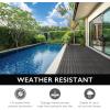 Design House Straight Edge Trim for Square Deck Tiles, Covers 6 Square Feet, Ebony, 4-Pack(Modern Ebony)