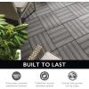 Design House Straight Edge Trim for Square Deck Tiles, Covers 6 Square Feet, Ebony, 4-Pack(Modern Ebony)
