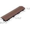 Design House Straight Edge Trim for Square Deck Tiles, Covers 6 Square Feet, Ebony, 4-Pack(Russet Canyon)