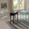 Leick Coastal Narrow Hall Stand/Sofa Table with Shelf, Kiwi Green, 11D x 30W x 28H in
