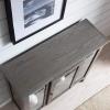 Leick Home 10000-GR Entryway One Door Curio Cabinet with Interior Light, Distressed Gray Wash(Distressed Gray Wash)