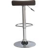Leick Home 10042BL Black Adjustable Swivel Stool with Chrome Base, Set of 2, Black