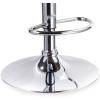 Leick Home 10042BL Black Adjustable Swivel Stool with Chrome Base, Set of 2, Black