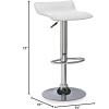 Leick Home 10042WH Adjustable Height Swivel Stool with Chrome Base, Set of 2, White