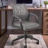 Leick Home 10066GR Adjustable Height Mesh Back Office Desk Chair, Gray