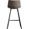 Leick Home 10136BL/GR Upholstered Steel Base Microfiber Counter Stool, Set of 2, for Kitchen Counters and Islands, Dapple Gray and Matte Black