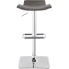Leick Home 10138GR Contemporary Adjustable Height Swivel Stool with Chrome Base, Set of 2, Gray