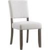 Leick Home 10186BB/HG Upholstered Back Dining Chair with Wood Base, Set of 2, for Dining Room, Blackbean and Heather Gray