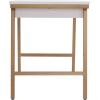 Leick Home 11400 Empiria Metal and Wood Laptop Computer Desk with Drop Front Keyboard Drawer, Walnut and Foundry Bronze(White/Gold)