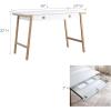 Leick Home 11400 Empiria Metal and Wood Laptop Computer Desk with Drop Front Keyboard Drawer, Walnut and Foundry Bronze(White/Gold)