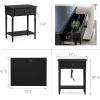 Leick Home 20028-WT Coastal Two Drawer Double Hall Console Sofa Table with Shelf, Orchid White(Swan Black)