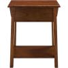 Leick Home 214411 Mission End Table with Drawer, Made with Solid Wood, Side Table for Living Room, Bedroom, and Office, 2-Pack, Russet Finish(Russet)