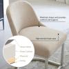 Leick Home 214536 Barrelback Dining Chair with Metal Base, Set of 2, for Dining Room, Modern Black Linen Seat and Gold Metal Base(Oatmeal Linen)