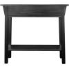 Leick Home 24032 Beckett One Drawer Hall Stand with Shelf for Living Room, Hallway, Entryway, Anthracite/Pewter(Black)