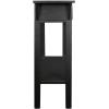 Leick Home 24032 Beckett One Drawer Hall Stand with Shelf for Living Room, Hallway, Entryway, Anthracite/Pewter(Black)