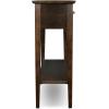 Leick Home 24032 Beckett One Drawer Hall Stand with Shelf for Living Room, Hallway, Entryway, Anthracite/Pewter(Chocolate Oak)