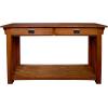 Leick Home 24032 Beckett One Drawer Hall Stand with Shelf for Living Room, Hallway, Entryway, Anthracite/Pewter(Medium Oak / Blackened)