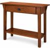 Leick Home 24032 Beckett One Drawer Hall Stand with Shelf for Living Room, Hallway, Entryway, Anthracite/Pewter(Russet)