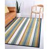 Leick Home 595157 Blithe Colorful Line Indoor Outdoor Area Rug Rectangle 7’10″x10′
